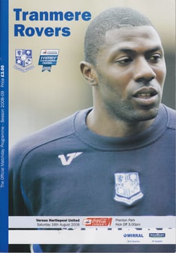 Tranmere Rovers v Hartlepool United Match Programme 2008-08-16